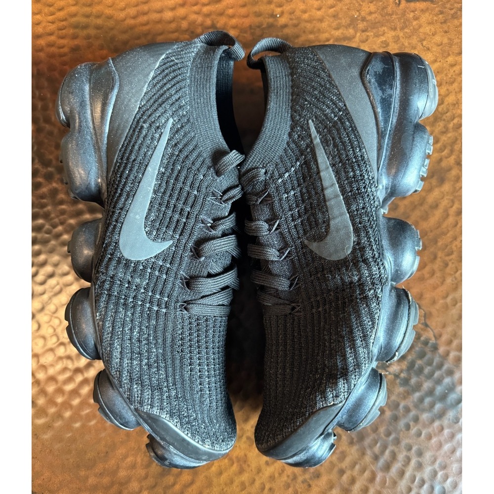 Nike Air VaporMax Flyknit 3 US 10 EU 44 Triple Black AJ6900-004 - Picture 2 of 8